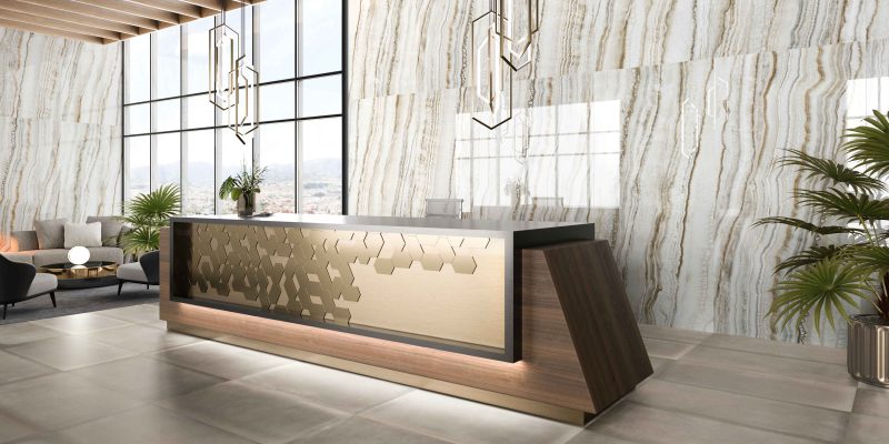 Porcelánico Elyt 60x120: acabado marmoleado brillante, ideal para decoración de salón, cocina, baño y suelo de interior